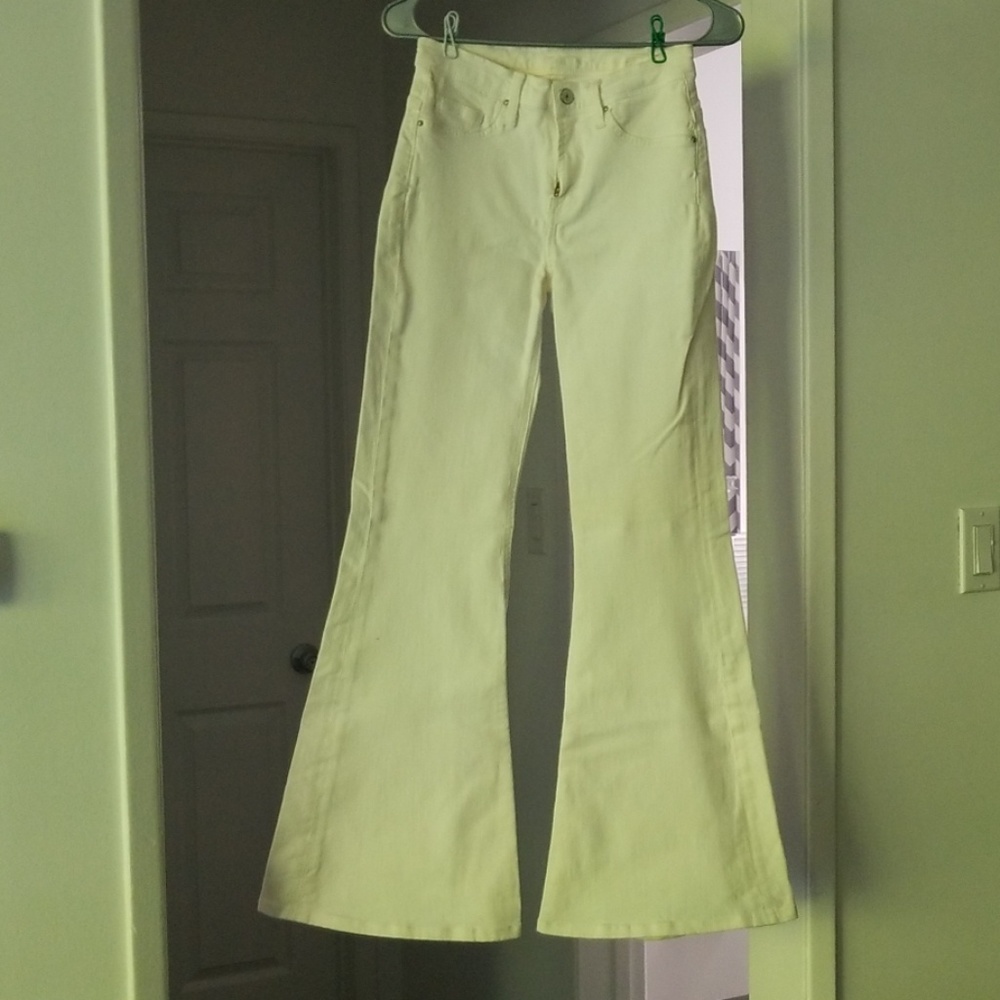 7 for all mankind White bell bottom jeans